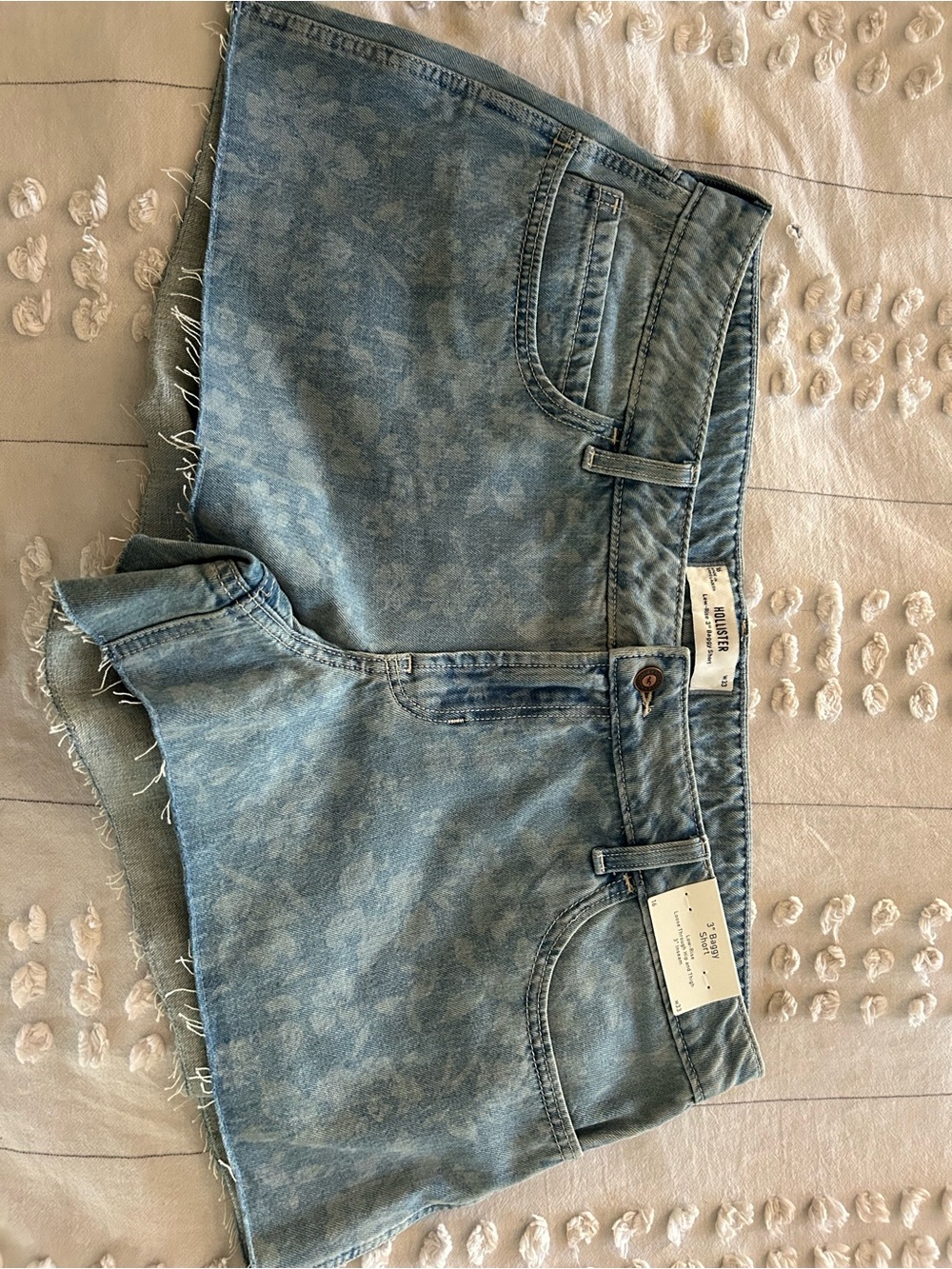 Hollister Light Washed Blue Denim Shorts Low Rise